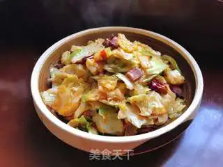 腊肉手撕包菜的做法腊肉手撕包菜怎么做﹁薄荷糖的味道﹁的菜谱

