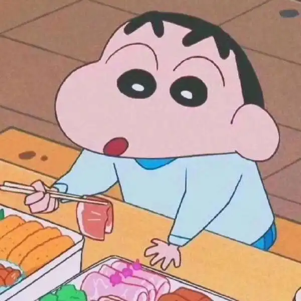 蜡笔小新吃货图片蜡笔小新吃零食吃面表情包图片
