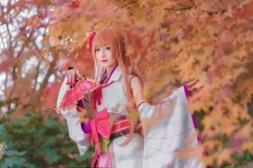 古装小姐姐可爱写真,枫叶飞舞美少女
