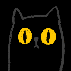 暗夜喵喵又来啦猫猫微信表情包
