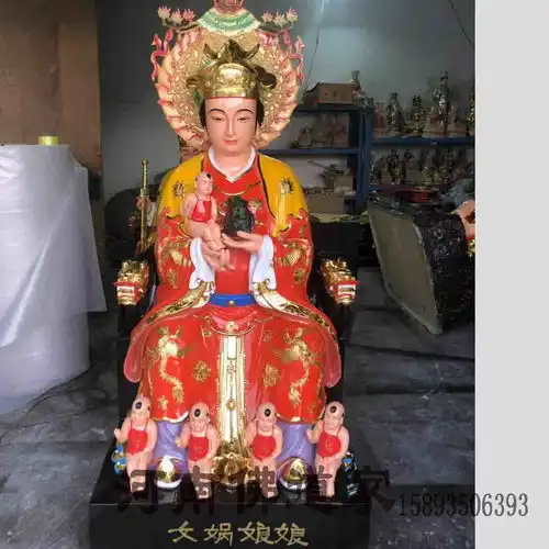 碧霞元君庙故事十二老母佛像2.1米红山老母佛像
