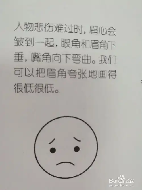 如何刻画卡通人物开心或难过的表情
