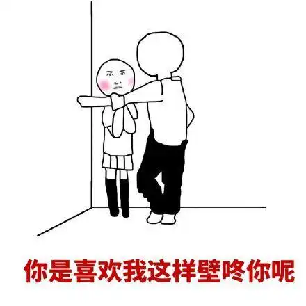 壁咚表情包你喜欢我这样壁咚你还是这样这就是传说中壁咚吗
