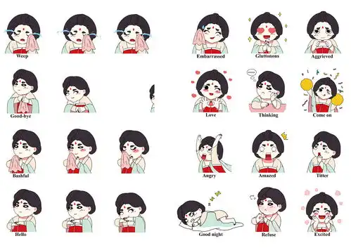 唐朝仕女表情包
