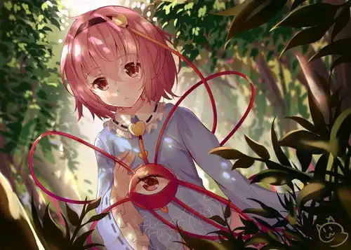 东方地灵殿古明地觉怨霊恐怯少女的同人插画作品
