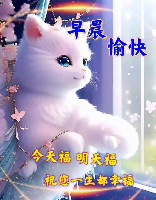 早上好表情包图片带字带问候新的一天,早安吉祥

